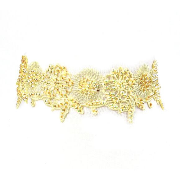 Amrita Singh Sanza Yellow Lace Choker - Picture 1 of 2